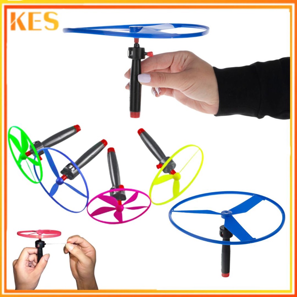 Flying Saucer Toy Propeller Flying UFO Game Spinner Game with Launcher ...