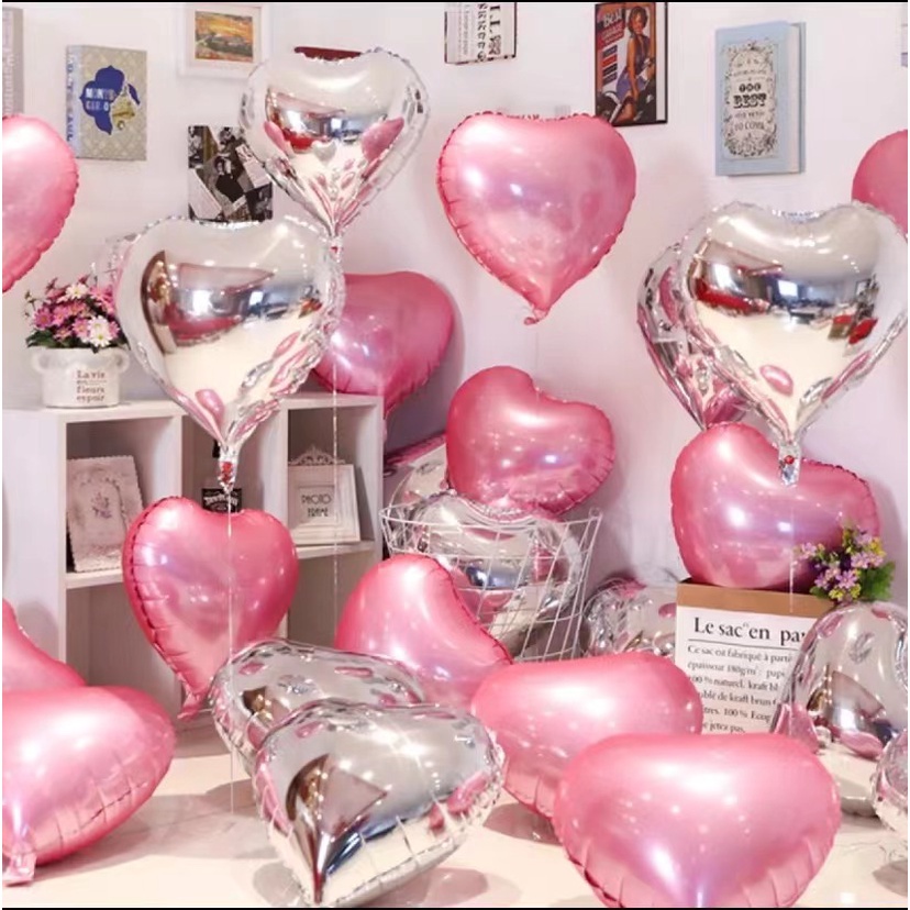 18Inch Foil Love Heart Shaped Aluminium Balloon Valentines Day Marry Me ...