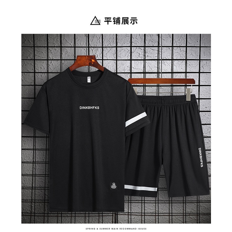 DINKBHFKS new quick drying T-shirt sports suit men's and women's ...
