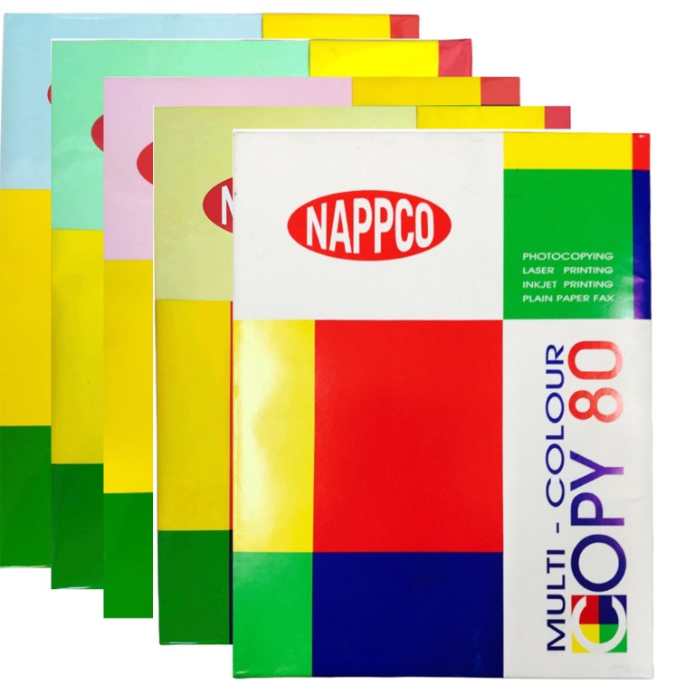 NAPPCO Colored Bond Paper, Multi-Colored Paper | Long, Yellow | 80GSM ...