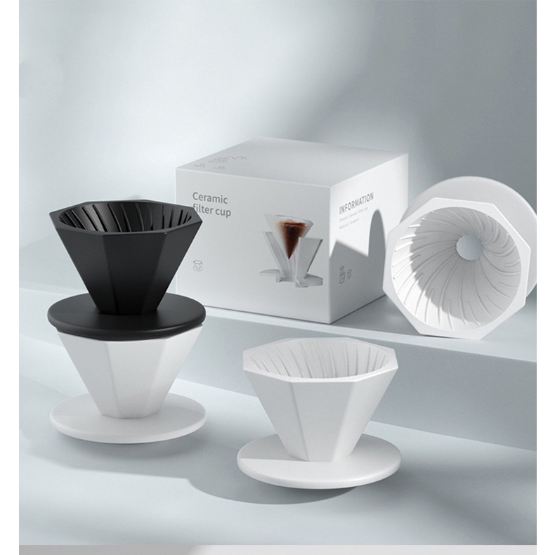 Koryaiko V60 degree Coffee Drip Filter V60 Filter Cup Filter Set ...