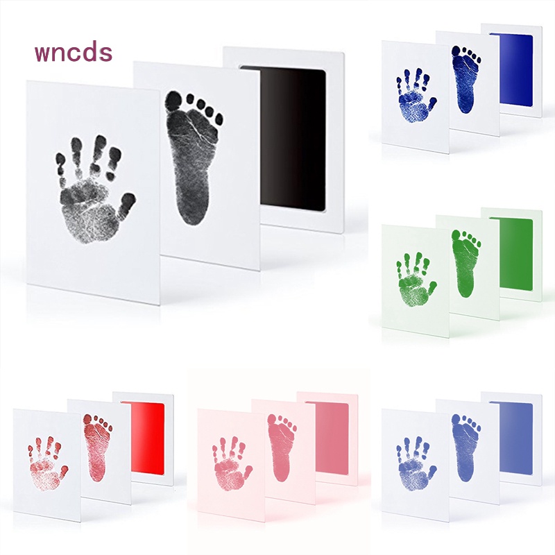 Newborn Baby Footprints Handprint Ink Pads Kits for DIY Photo Frame