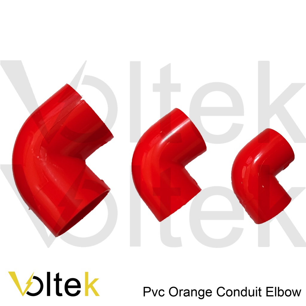 PVC conduit elbow orange for electrical pipe heavy duty short and mini