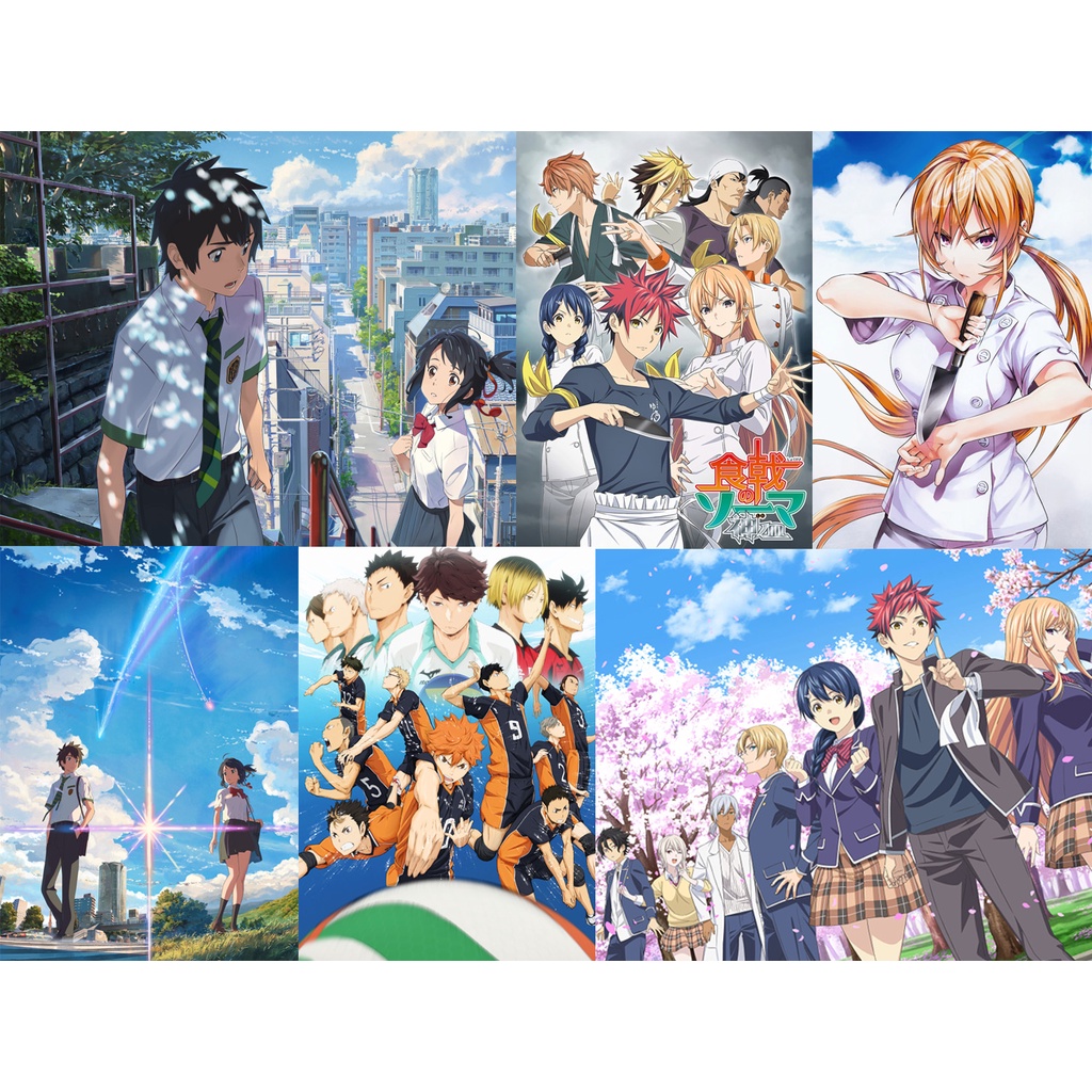 Haikyu!! Your Name Kimi no Na wa Shokugeki no Soma Food Wars! Large Anime  Premium Poster Wall Scroll