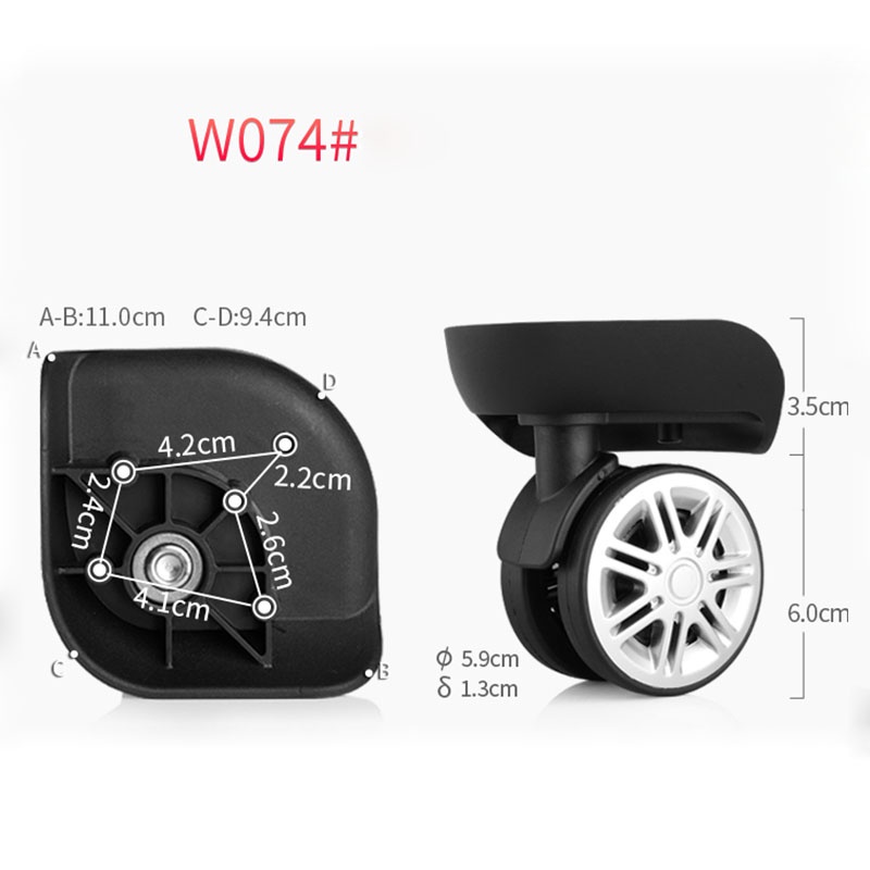 1 Pair Travel Box Luggage Replacement Swivel Castors Universal Wheel Roller Trolley Case Repair 