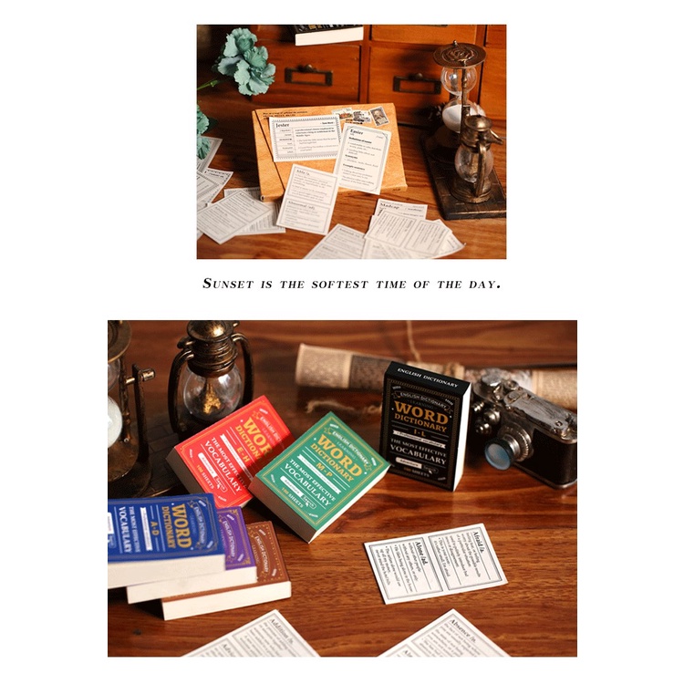 100 pcs Vintage tiny dictionary decorative craft papers mini dictionary ...