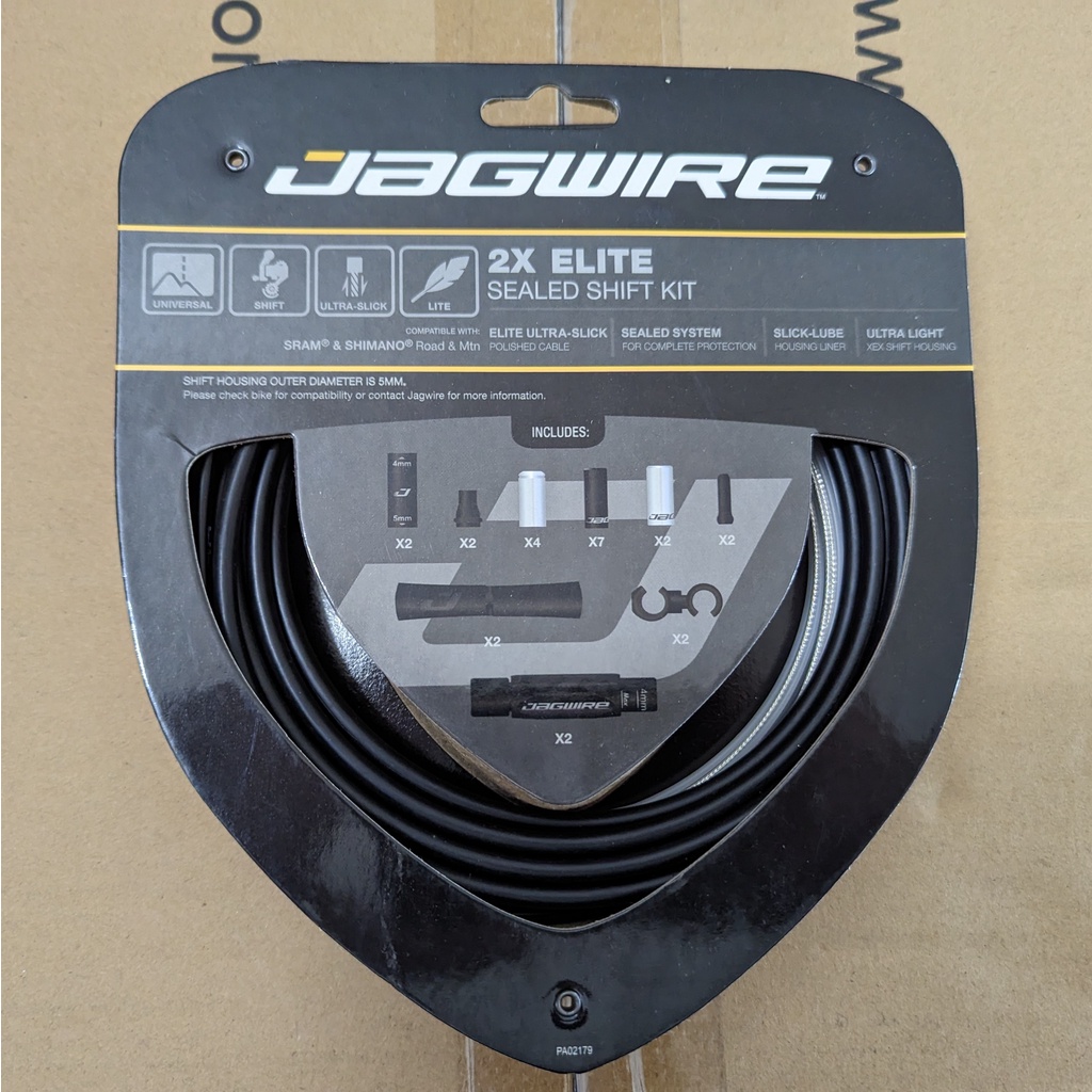 Jagwire Elite Sealed Shift Kit Stealth Black For Road Bike and MTB
