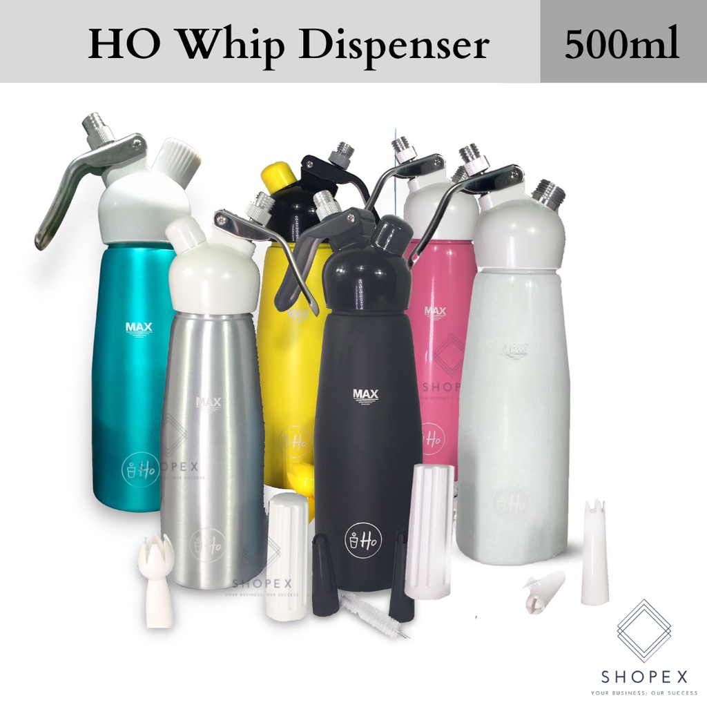 HO Whip Dispenser 500ml /Black Sliver Aluminum Whipped Dessert Cream