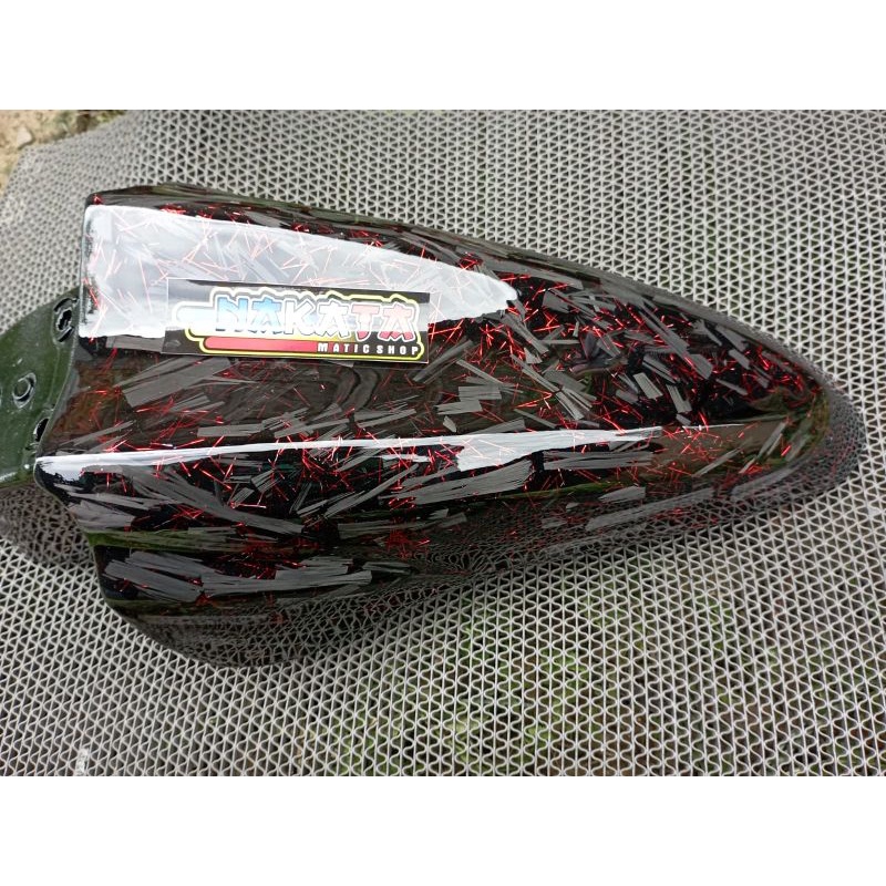 MERAH Front Fender mio sporty mio smile carbon kevlar forged venom Red ...