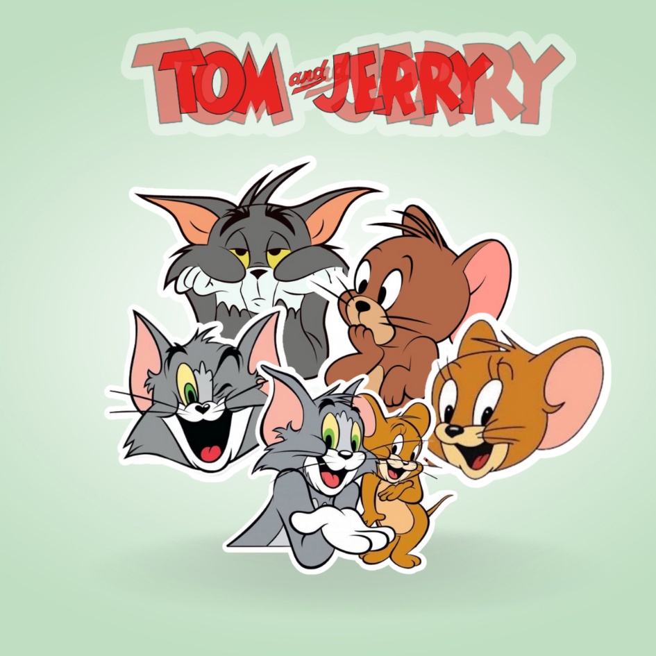 TOM & JERRY Vinyl Sticker - Waterproof High Quality Sticker 2.6 inches ...