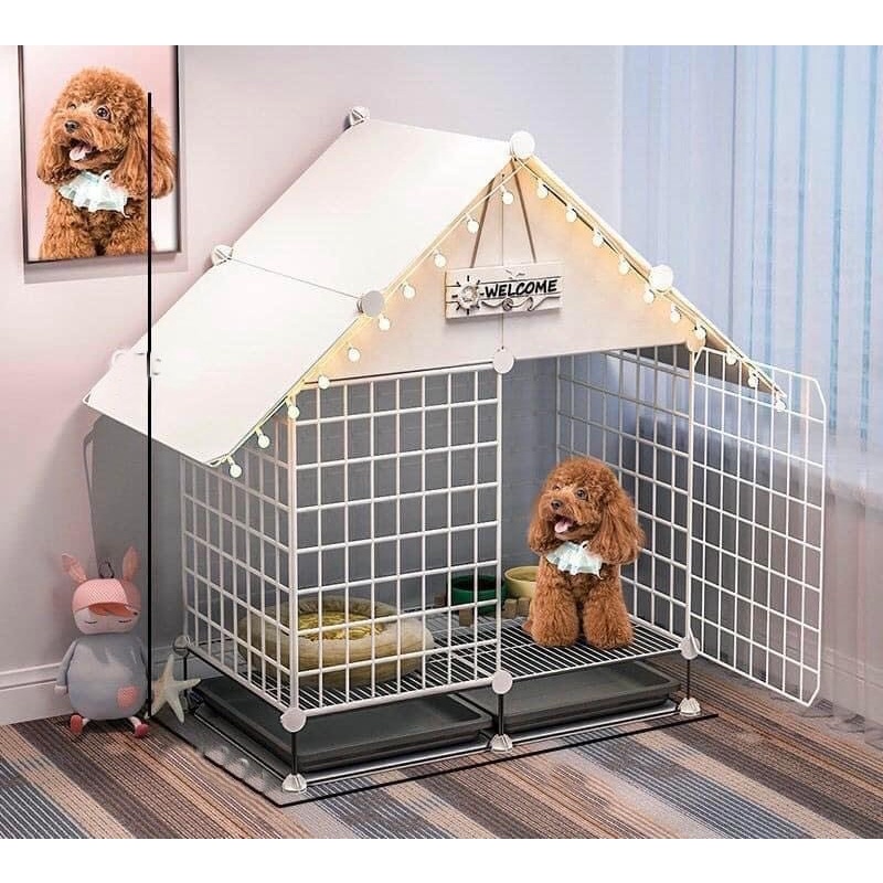 Toptop Iron Mesh Shelves, Dog Cages, Cat Cages (With Latches