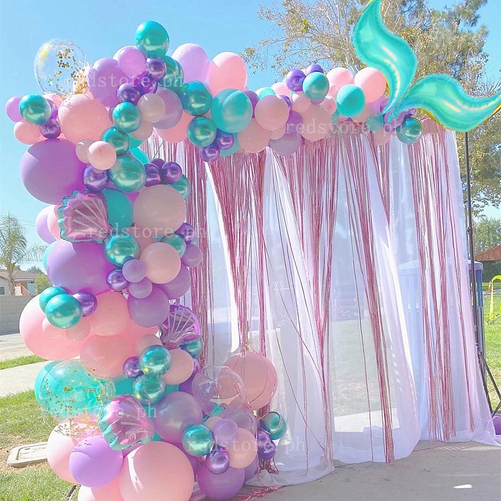 109Pcs Mermaid Tail Balloon Garland Kit Arch Mermaid Theme Wedding ...