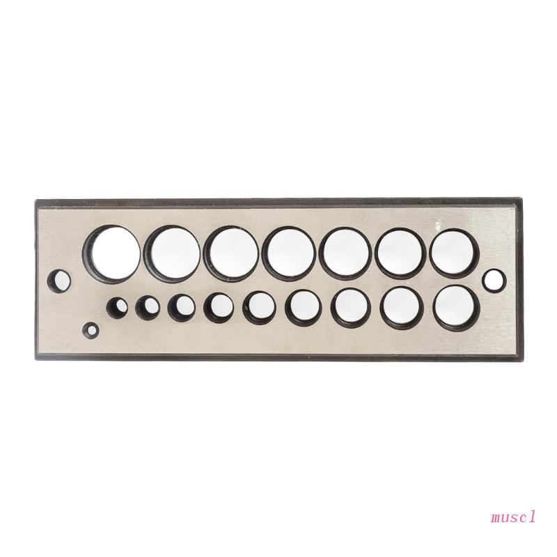 musc Steel Dowel Plate, Dowel Rod Maker Imperial 19 Holes from 1/8" to