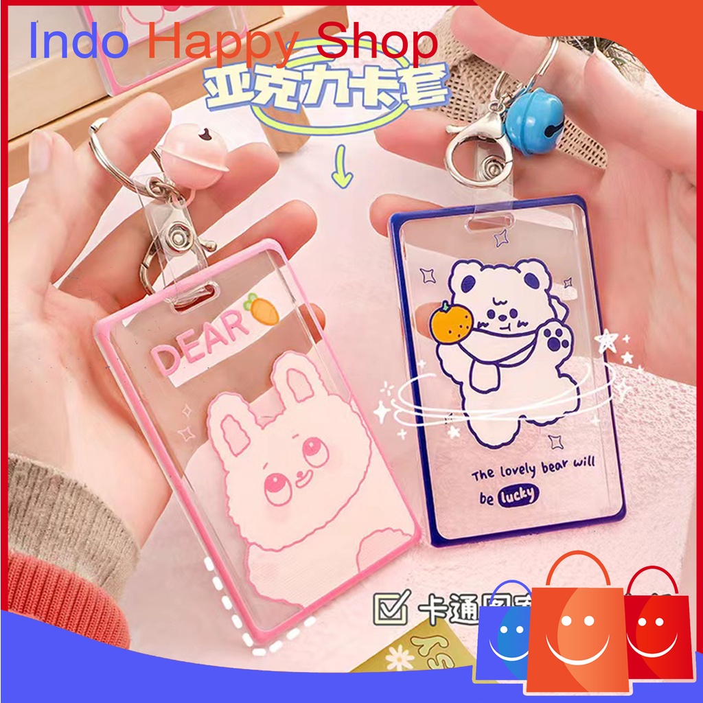 ️IHS 1017 ️Name Tag Lanyard ID Card Holder Acrylic Case ID Card Name