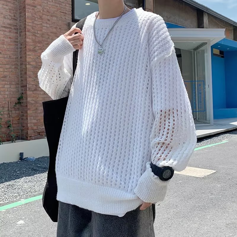 New Korean Sweater Style 【M-2XL】Korean Version Hollow Knitted