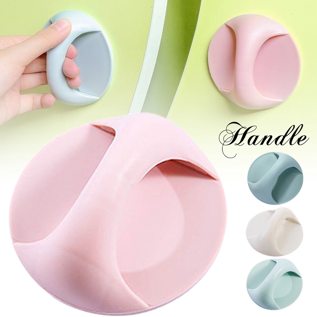1/2/4pcs Punch-free Seamless Door Handle Round Sticky Handle for ...