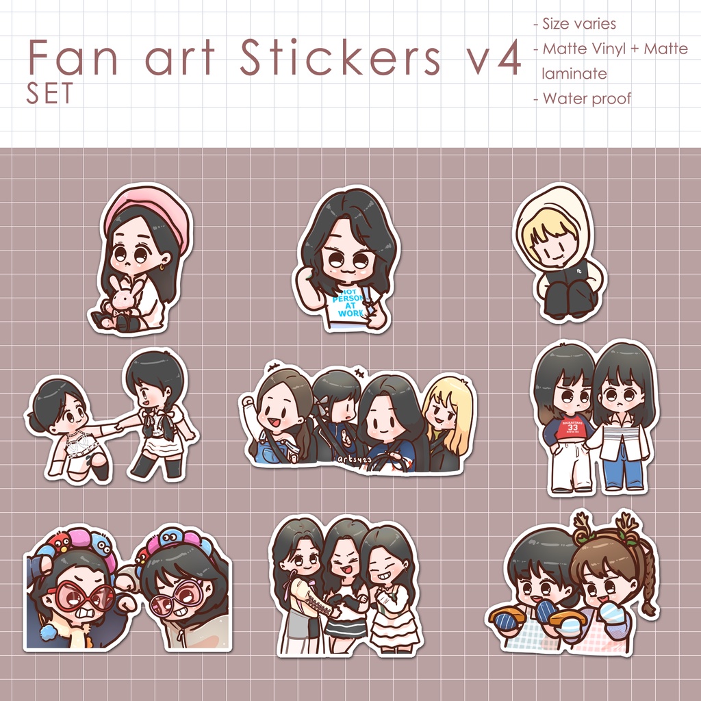 (SET) fan art stickers v4 | Shopee Philippines