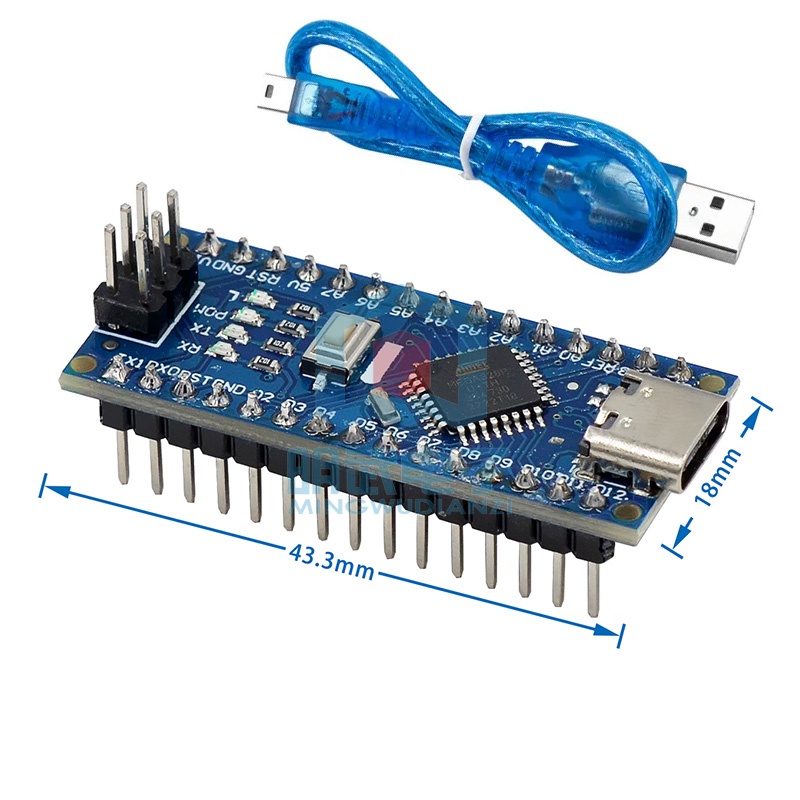 LAFVIN Arduino Nano V3 0 Board Atmega328p Ch340g Chip With USB Cable ...