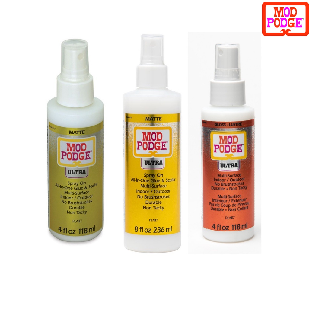 Plaid Mod Podge Ultra Gloss Spray WaterBased Sealer Glue Finish 4oz