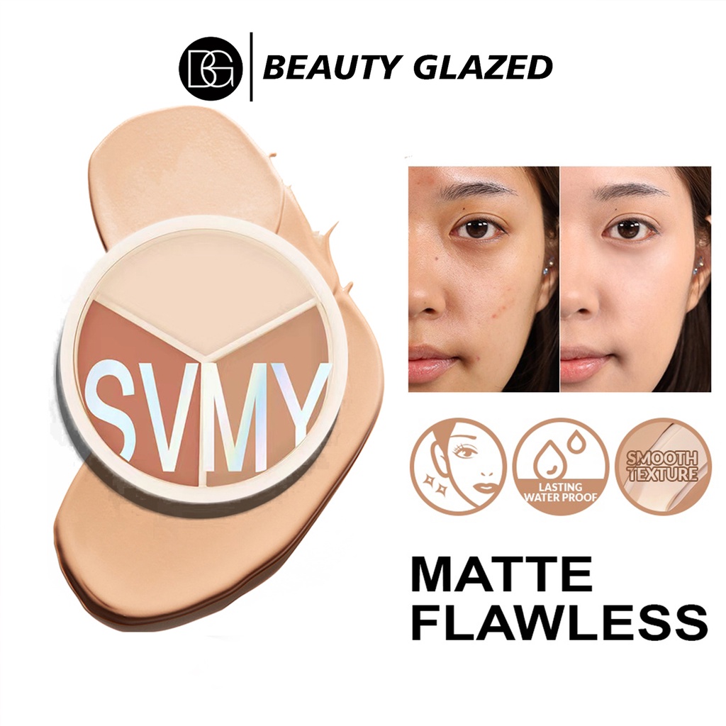 Face Concealer Palette Green Pink Natural Matte Waterproof Concealer