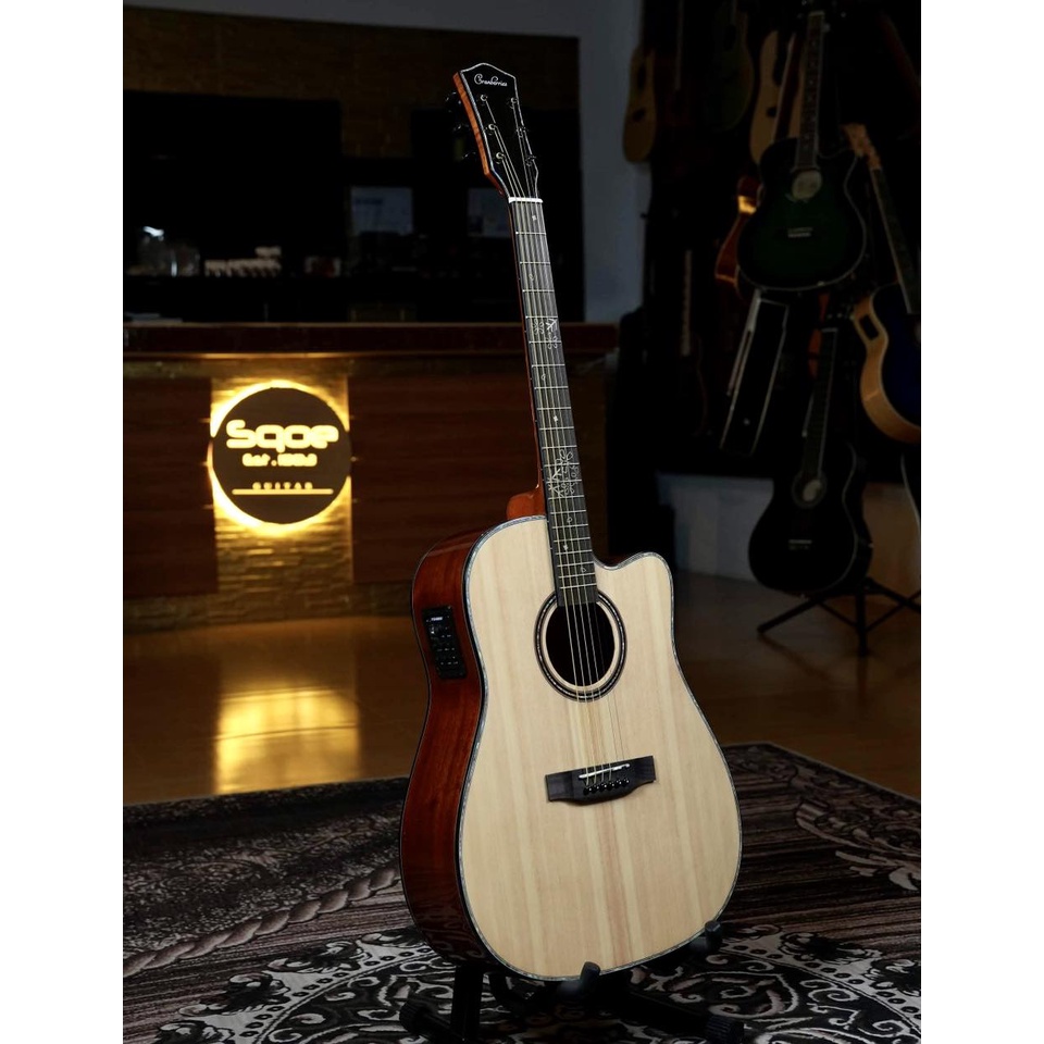 Cranberries ED52C Acoustic Guitar with Fishman Pickup Tuner Shopee