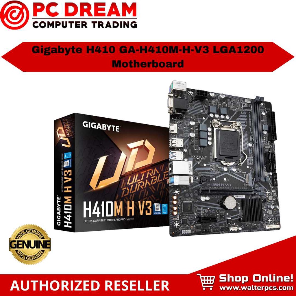 Gigabyte H410 GAH410MHV3 LGA1200 Motherboard Shopee Philippines