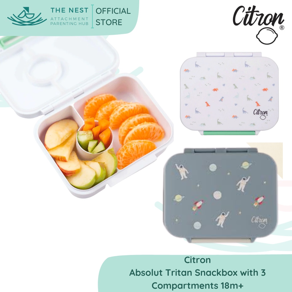Citron Absolut Tritan Snackbox with 3 Compartments 18m+ | Shopee ...