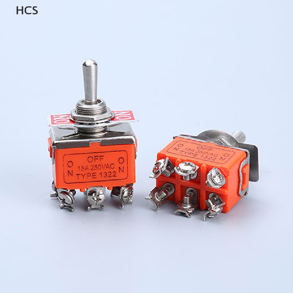 HCS Momentary Toggle Switch (ON) OFF (ON) Spring Return 6 Pin Latching