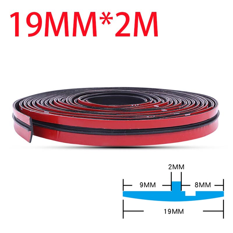 Universal B-Type Car Door Window Edge Rubber Seal Strips Weather Strip - 4 Meters