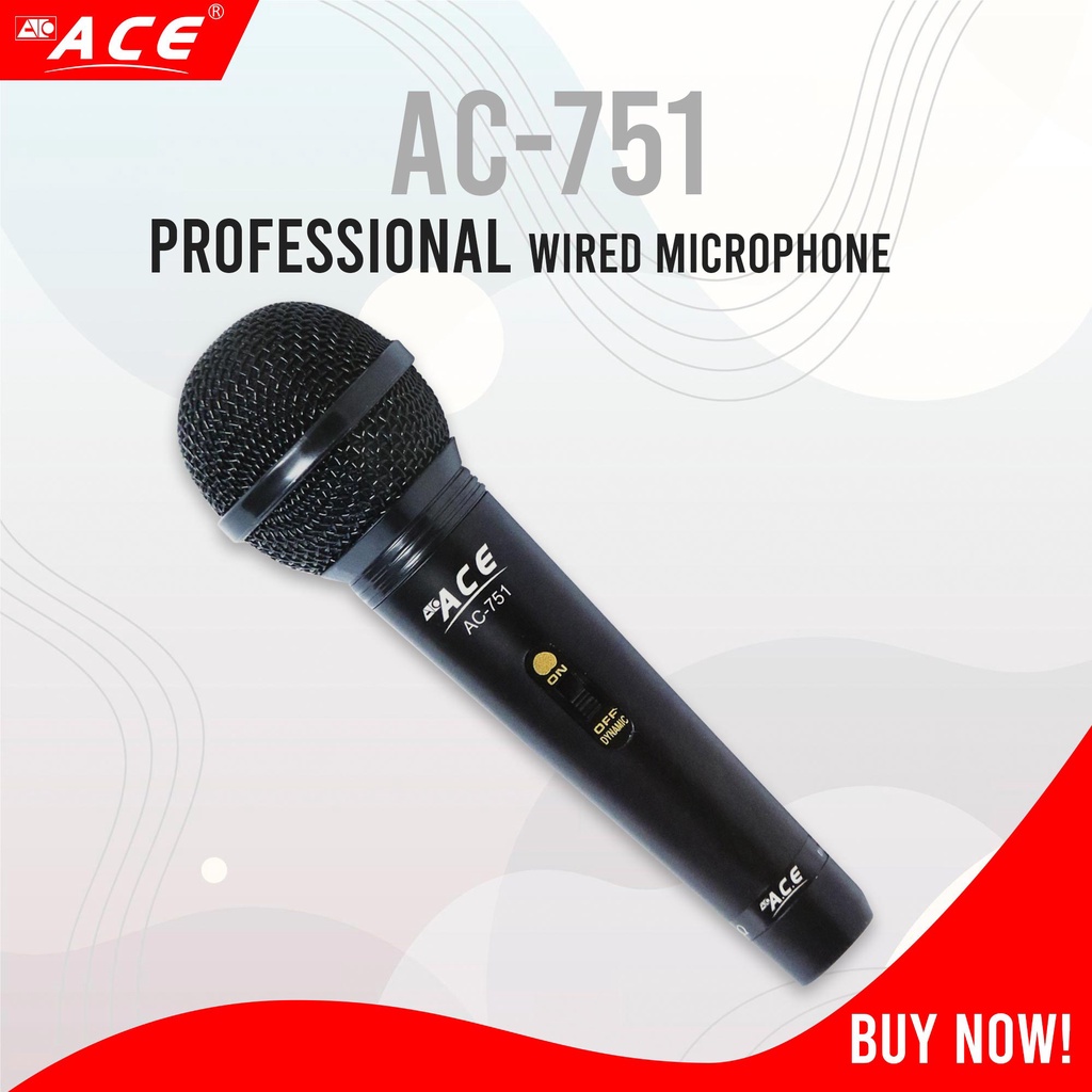 Ace AC-751 Professional Dynamic Vocal Audio Wired microphone | Shopee ...