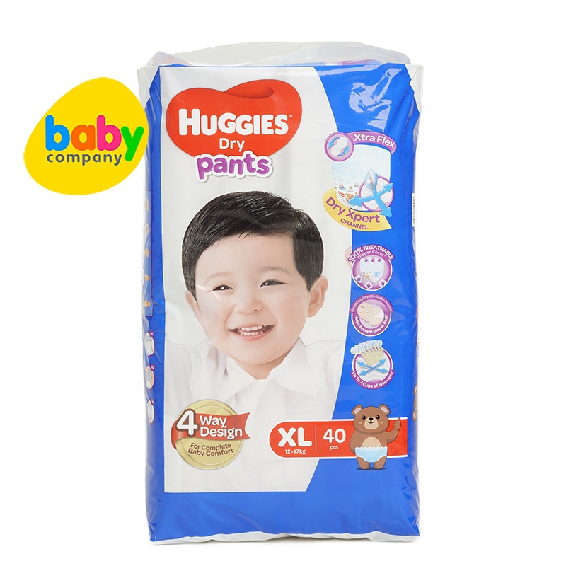 Huggies Dry Pants Diapers X Large 40s Shopee Philippines