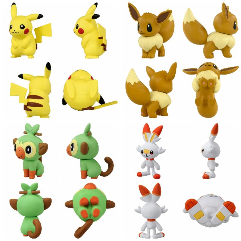 Takara TOMY Moncolle Pokemon MS 01-20 Pikachu Eevee Grookey Scorbunny ...