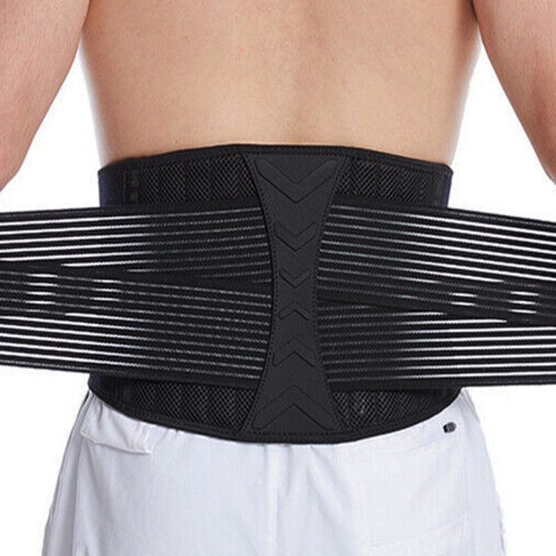 Adjustable Compression Waist Back Brace Breathable Mesh Lumbar Support ...