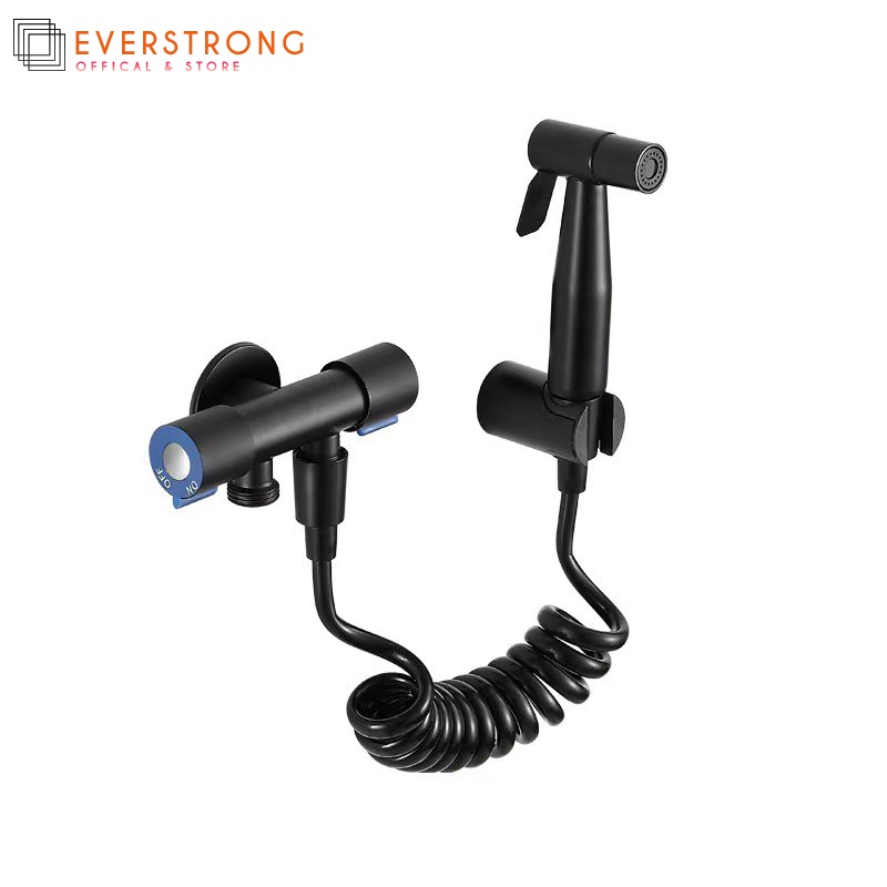Heavy Duty SUS304 Black Bidet Spray Set With Valve Stainless Steel