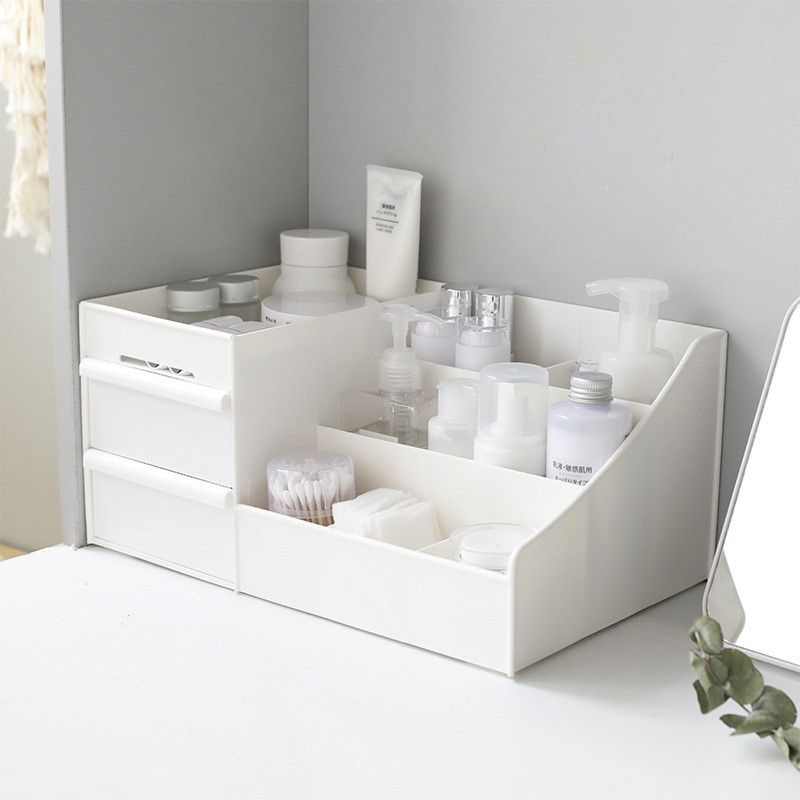 PUTIH Dressing Table Cosmetic Rack Equipped with Small White Makeup ...