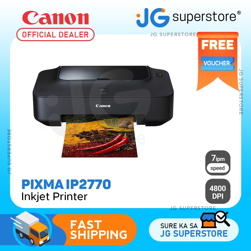 Canon Pixma Ip2770 Inkjet Photo Printer With 4800x1200dpi Printing Resolution 100 Max Sheets 0304