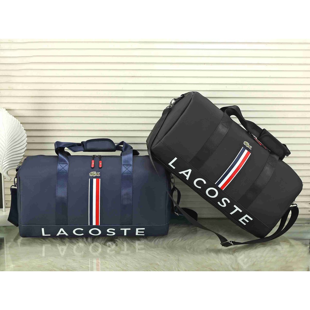 LACOSTE Travel Duffel Bag Large Canvas Sling Baggage Hand Carry Cabin