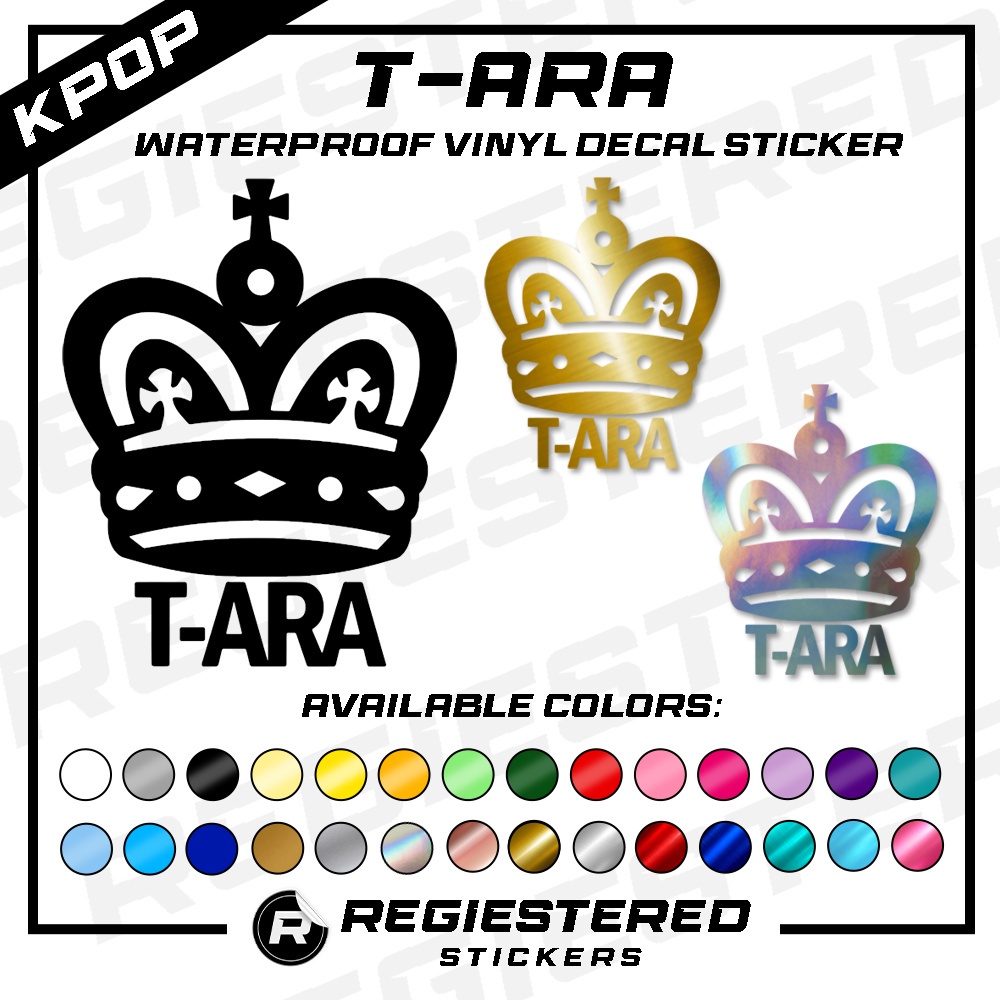KPOP T-ARA Logo Vinyl Decal Sticker Waterproof | Shopee Philippines
