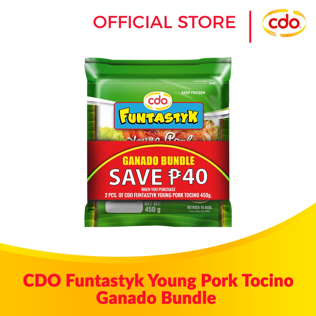 CDO Funtastyk Young Pork Tocino 450g (2 Pcs) | Shopee Philippines