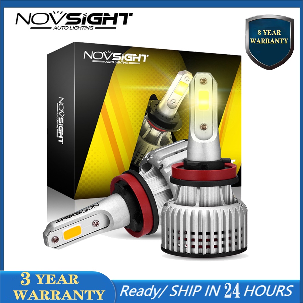 Novsight Fog Light H11 Yellow 10000LM 100W H4 Car LED Headlight Light A