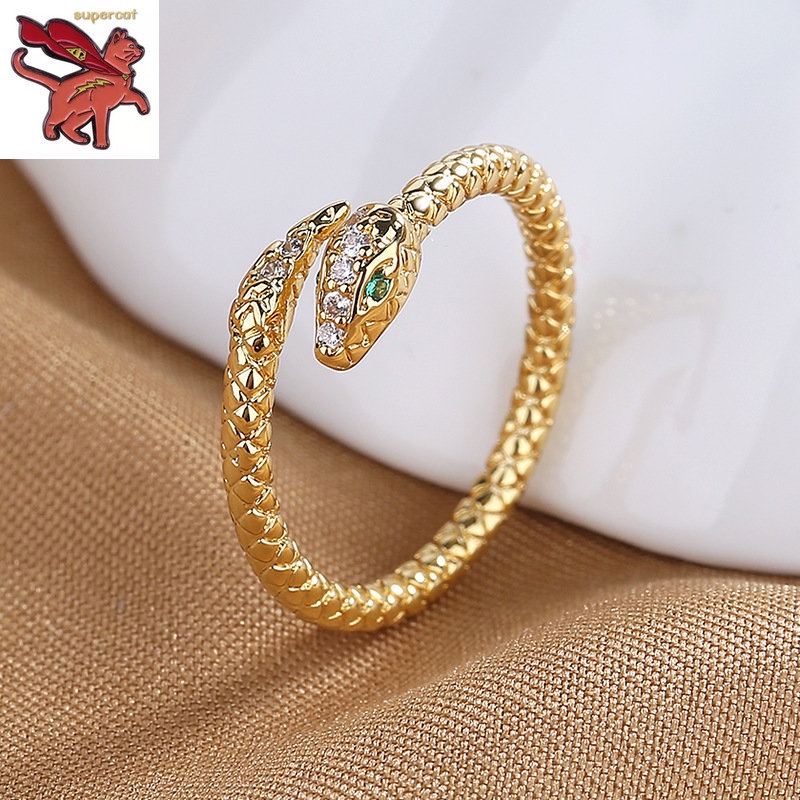 Original 18k saudi gold pawnable European and American fashion snake
