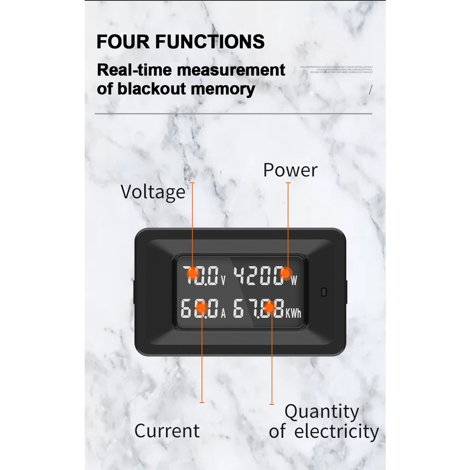 20/50/100A DC Voltmeter Digital Ammeter Voltage Current Power ...