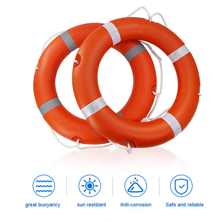 COD ☬Fiber ring Safety Swimming Lifeguard Rescuer Vest Sports Lifebuoy