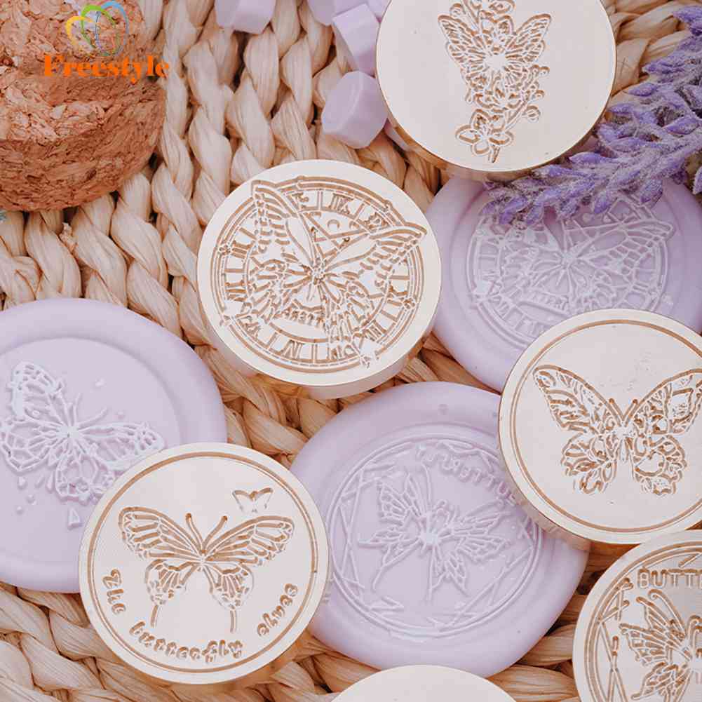 FY-Butterfly Art Seal Head Envelope Decorative DIY Round for Packaging ...