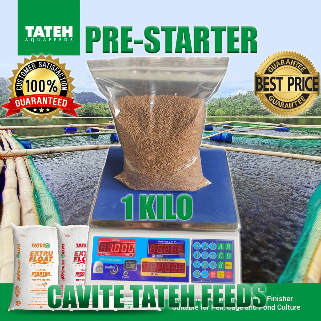 pre starter Floating TATEH Aquafeeds 1KG Tilapia, Hito, Bangus, Koi ...