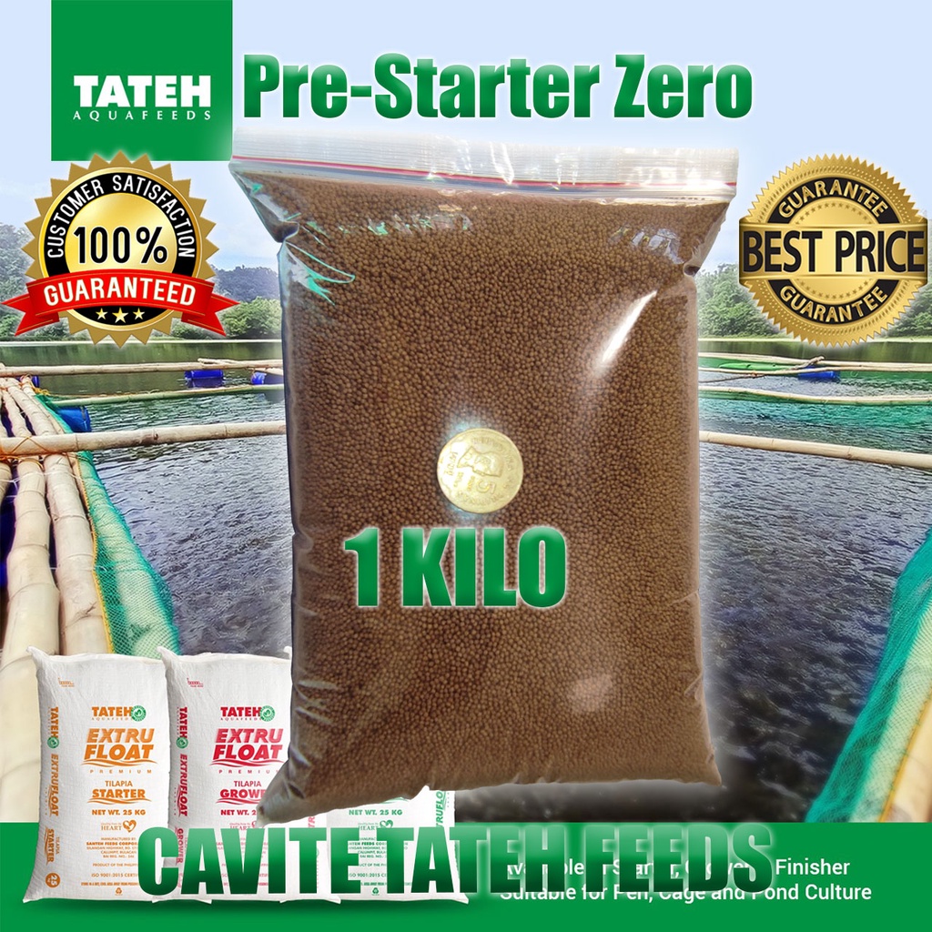 pre starter zero TATEH Aquafeeds 1KG Tilapia, Hito, Bangus, Koi Good ...