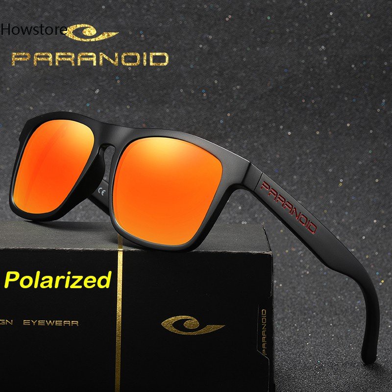 2023 PARANOID Sunglasses Men Polarized Square Mirror Brand Design