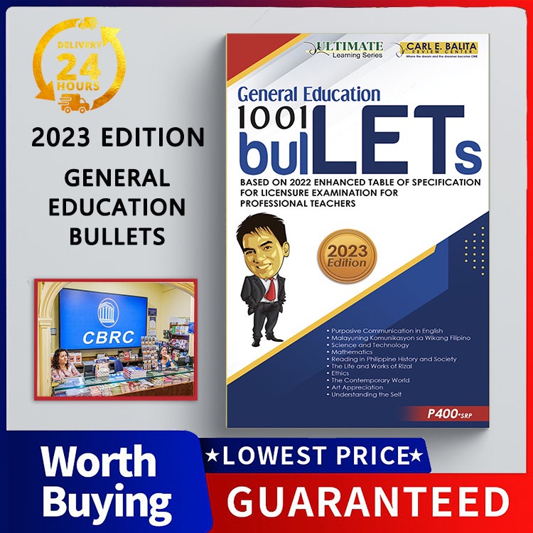 CBRC LET Reviewer General Education BulLets 2023 Edition Updated/Latest ...