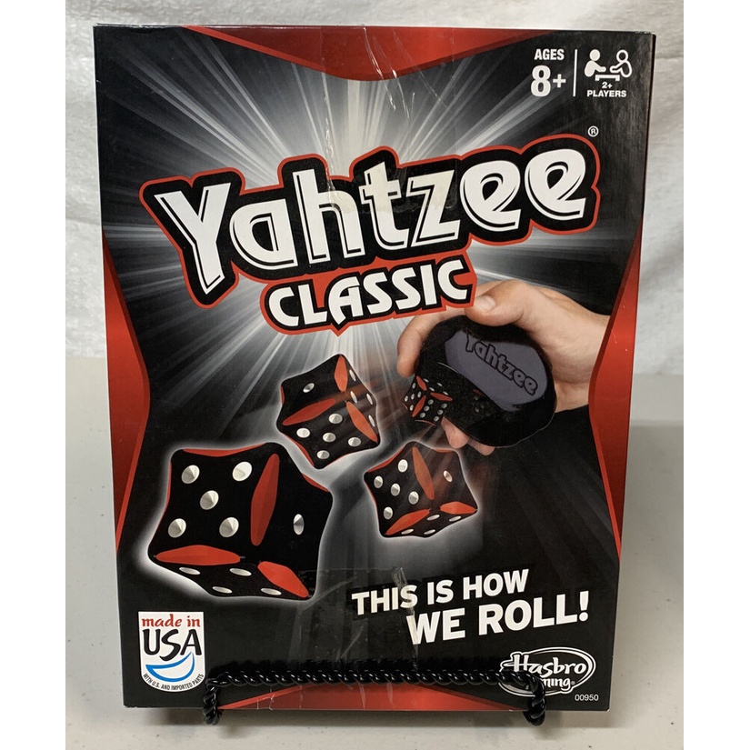 Yahtzee Classic Hasbro Game Complete 2012 Red And Black Dice Shopee