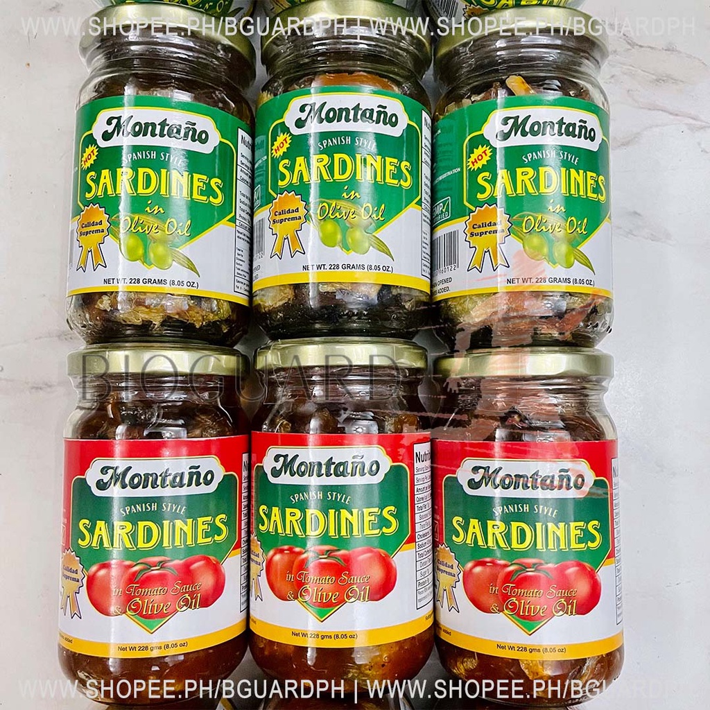 Montano Spanish Style Bottled Sardines Shopee Philippines